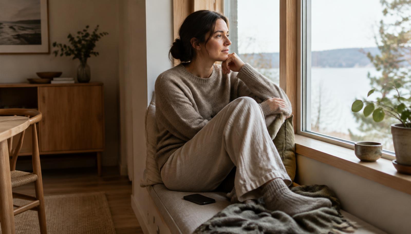 Person som reflekterar över hur andras kommentarer påverkar känslor och självkänsla.