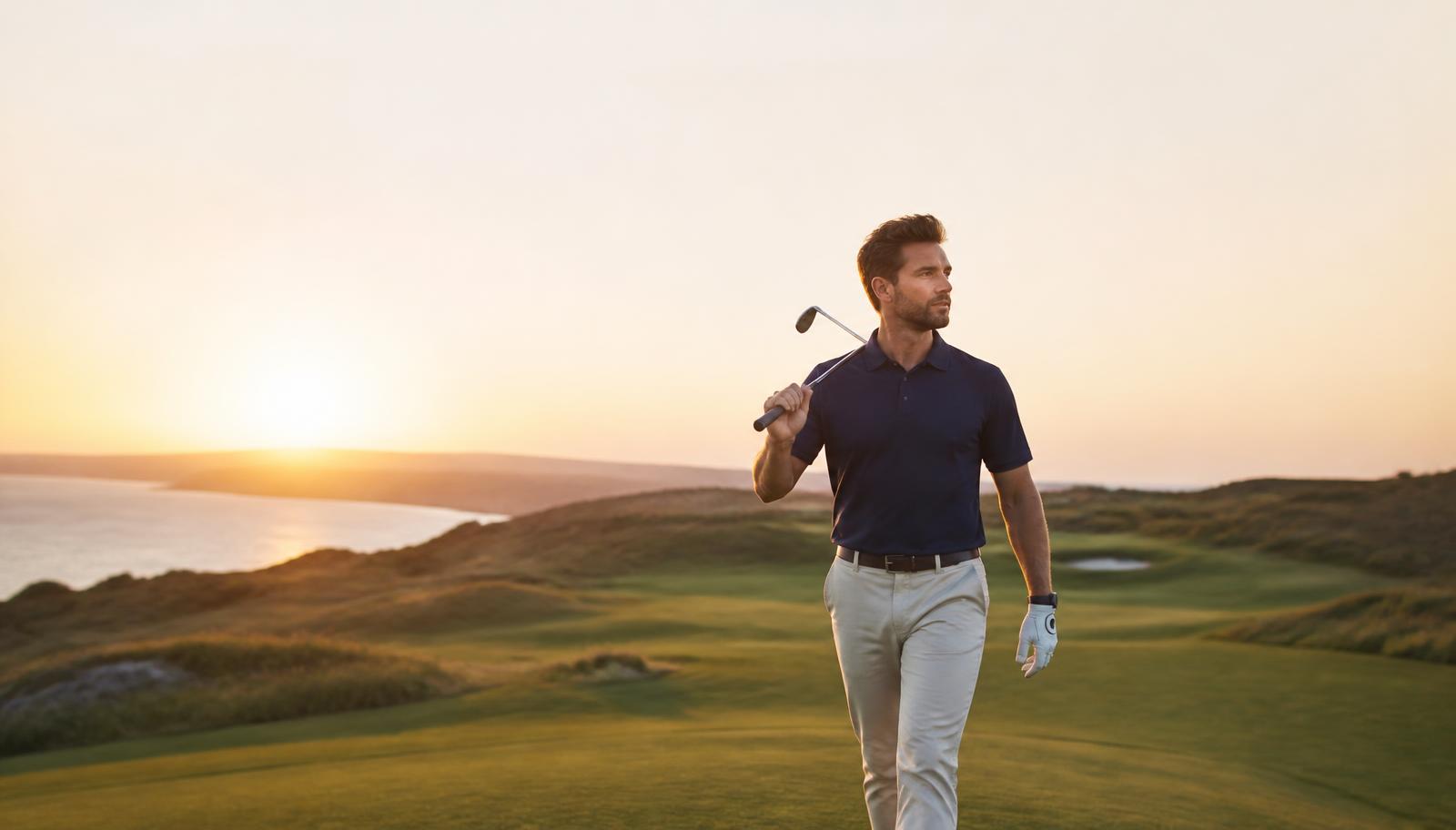 Golfspelare som lämnar ett dåligt hål bakom sig och fokuserar på nästa.